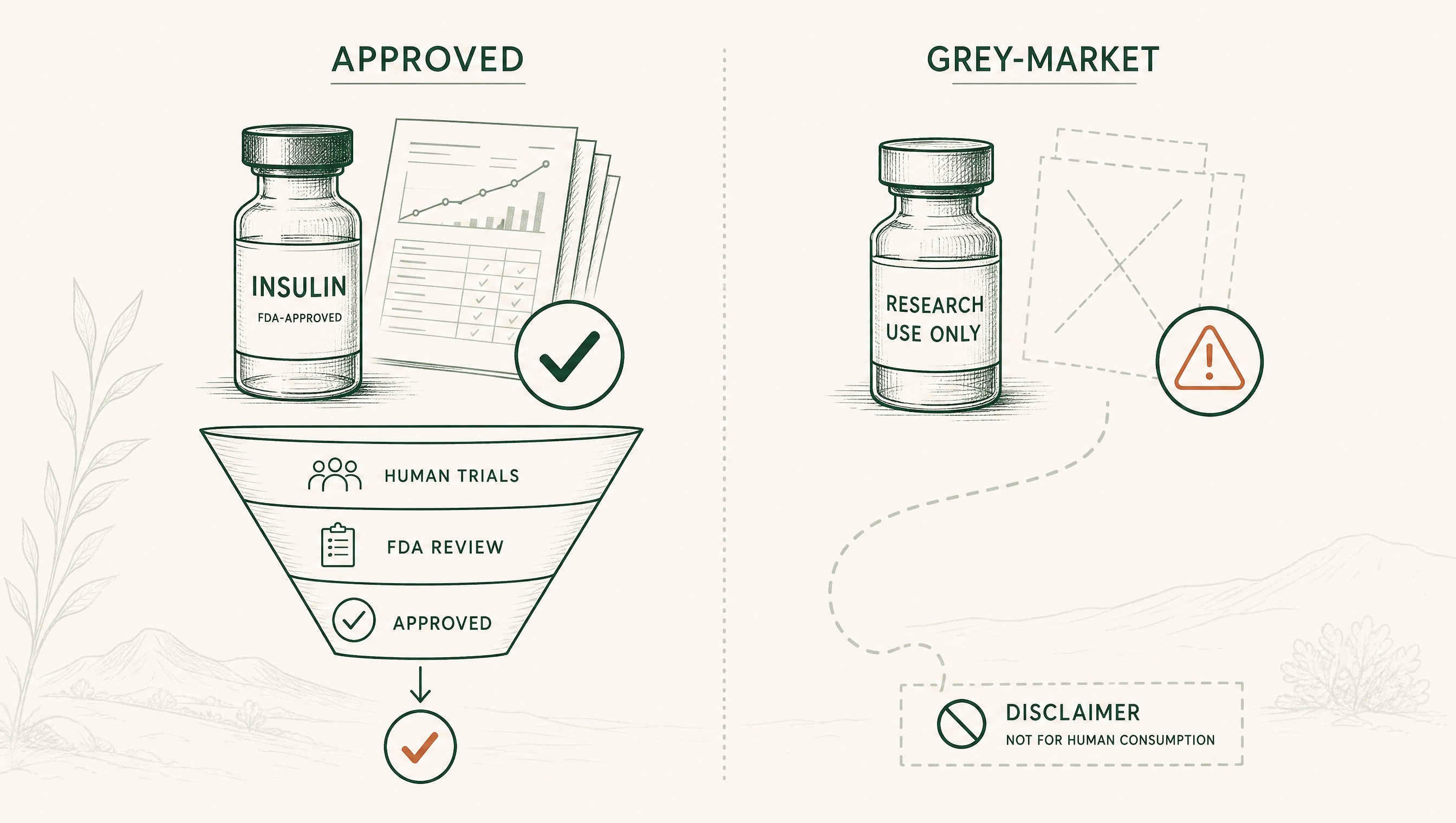 FDA-Approved vs Grey-Market Peptides: What's the Difference?