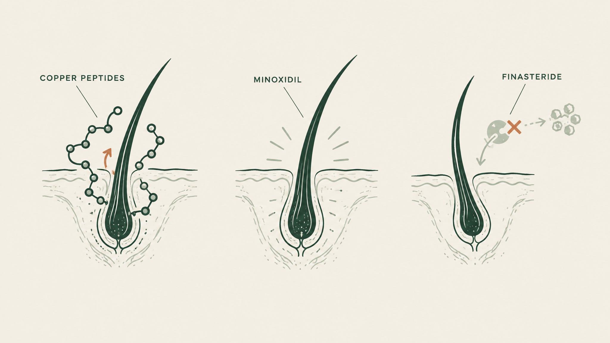 How Do Copper Peptides Compare to Minoxidil and Finasteride?