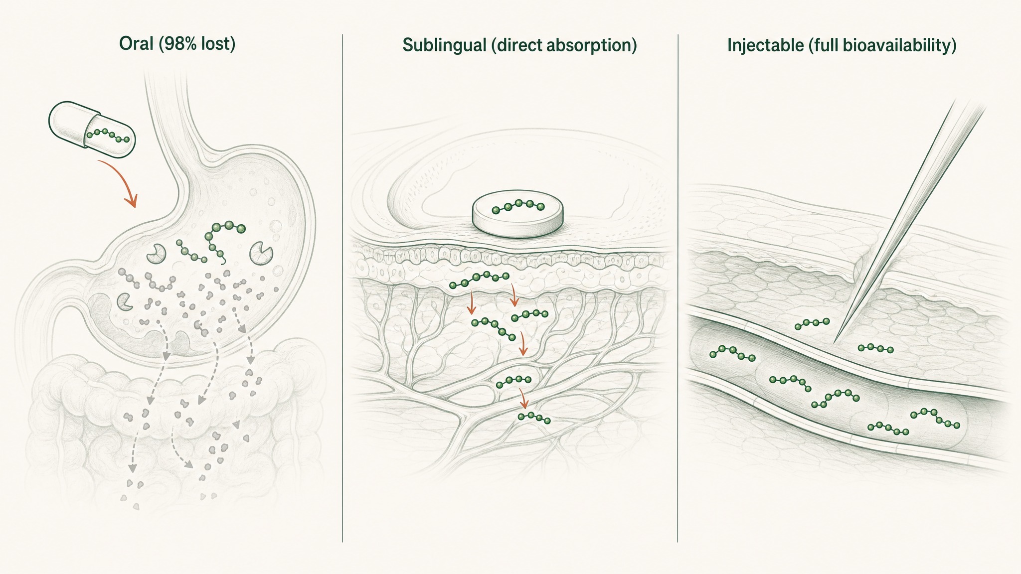 Sublingual vs Oral Delivery: Why Format Determines Bioavailability