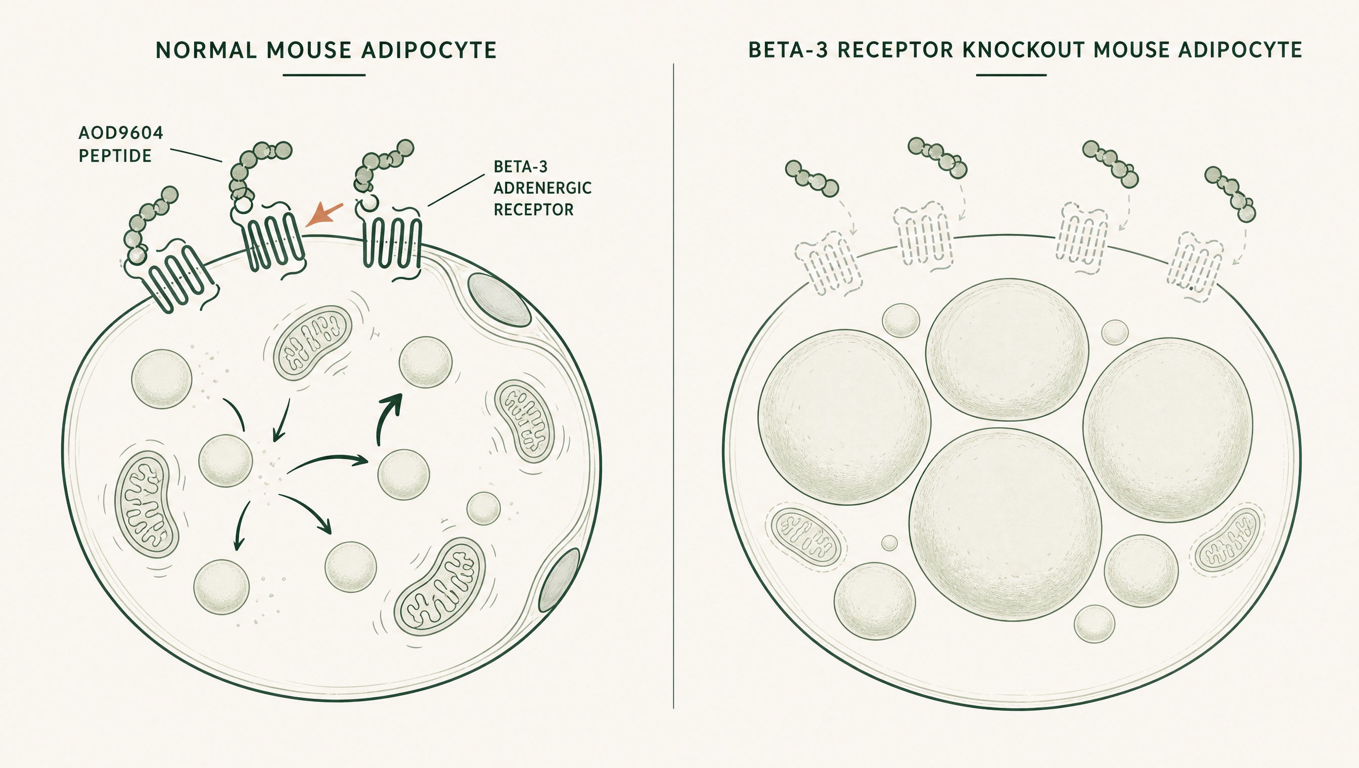 What does AOD9604 actually do in research?