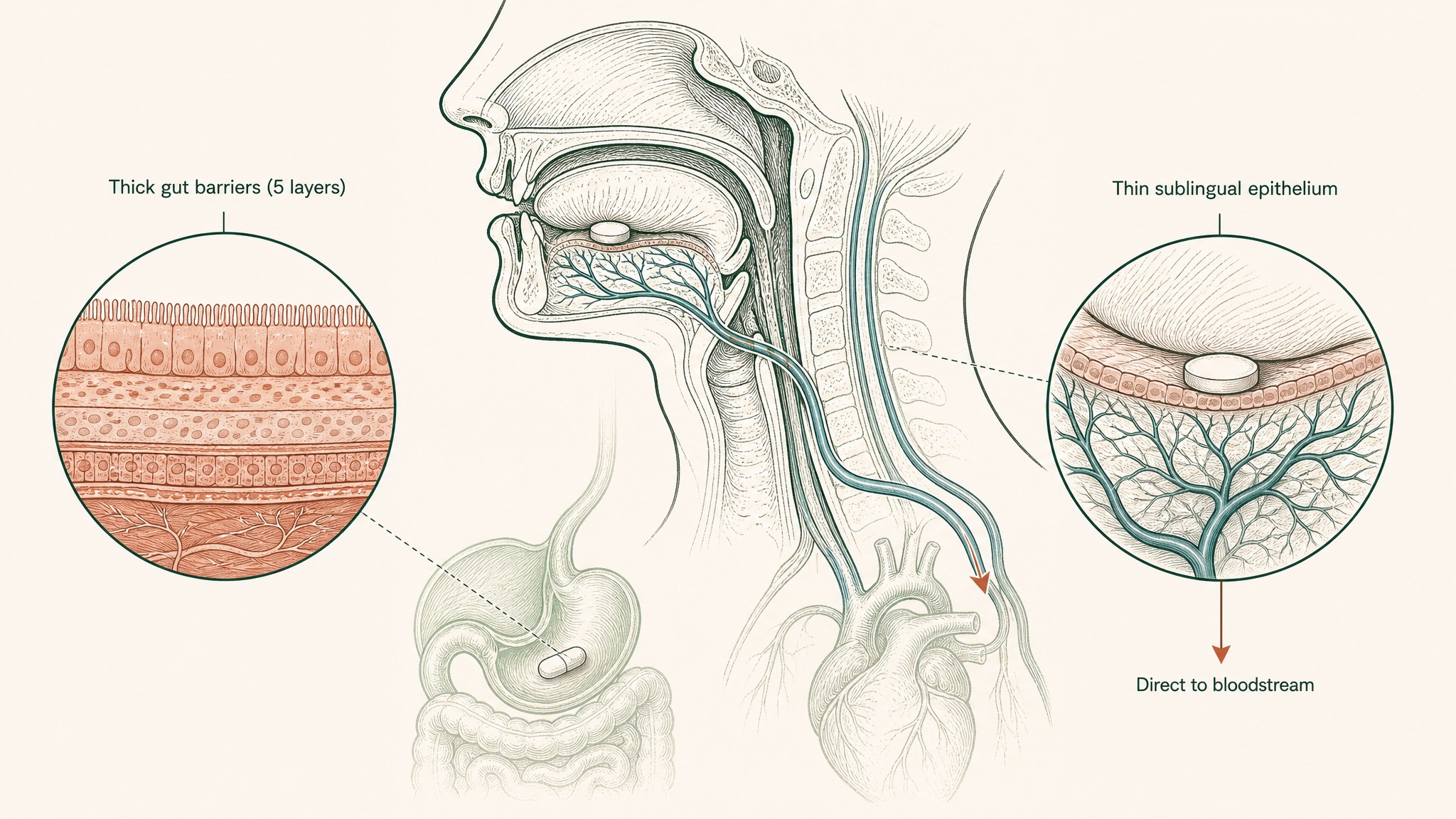 Sublingual Delivery vs Oral Capsule: What the Bioavailability Data Shows
