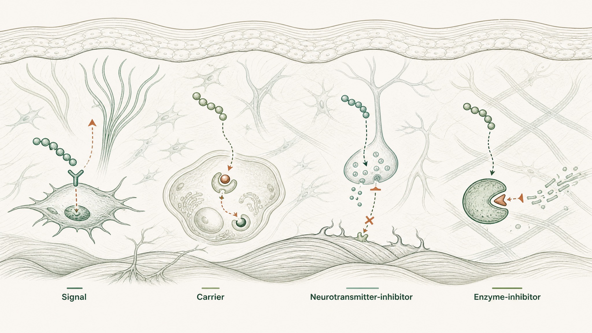 The Four Peptide Families in Commercial Products