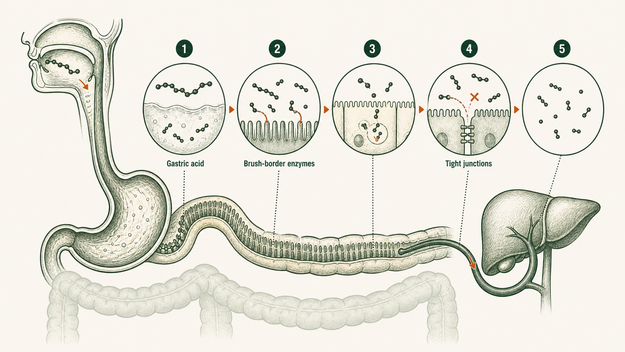What Swallowing a Peptide Actually Does to It