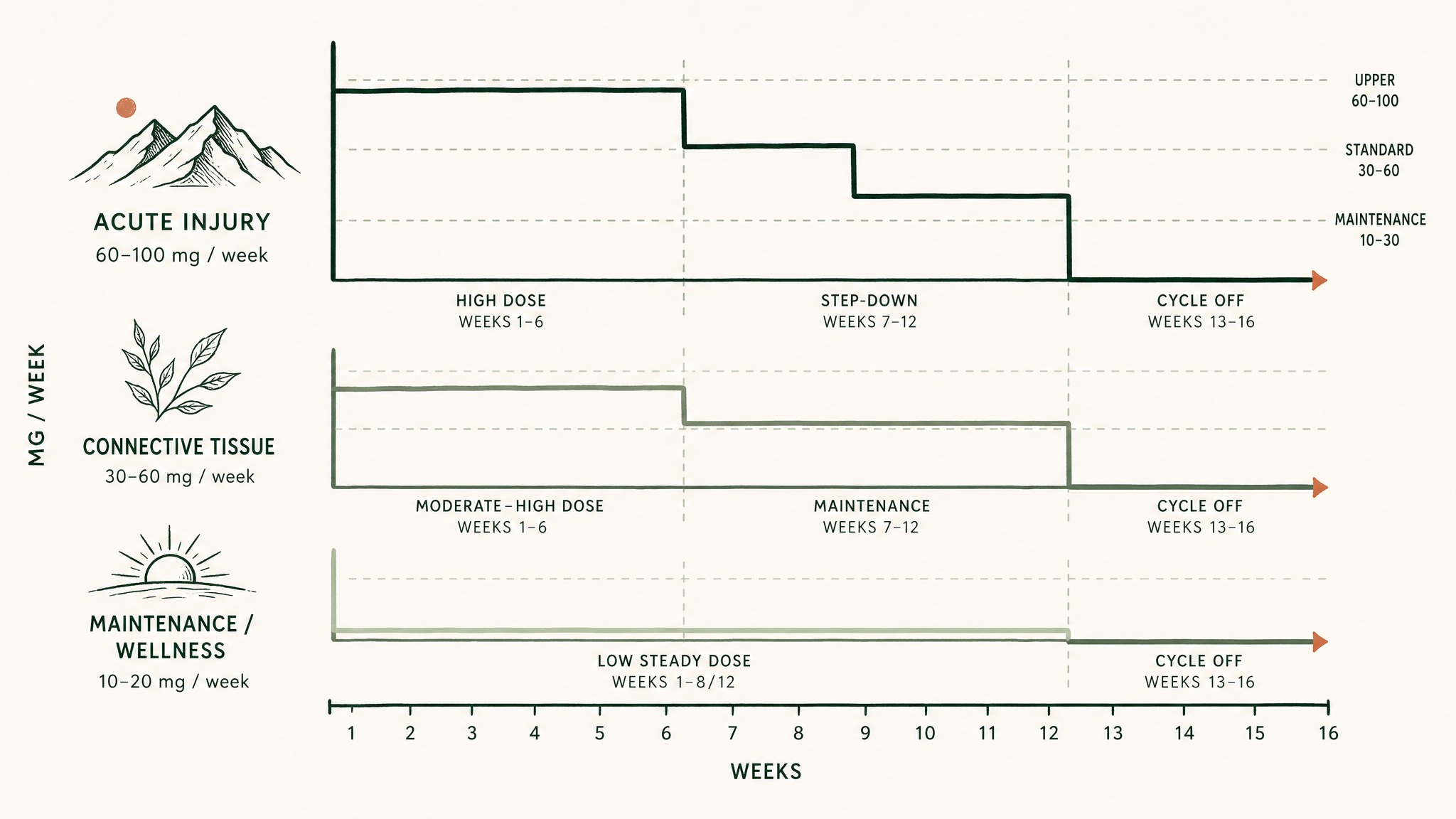 How do TB-500 doses change for different research targets?