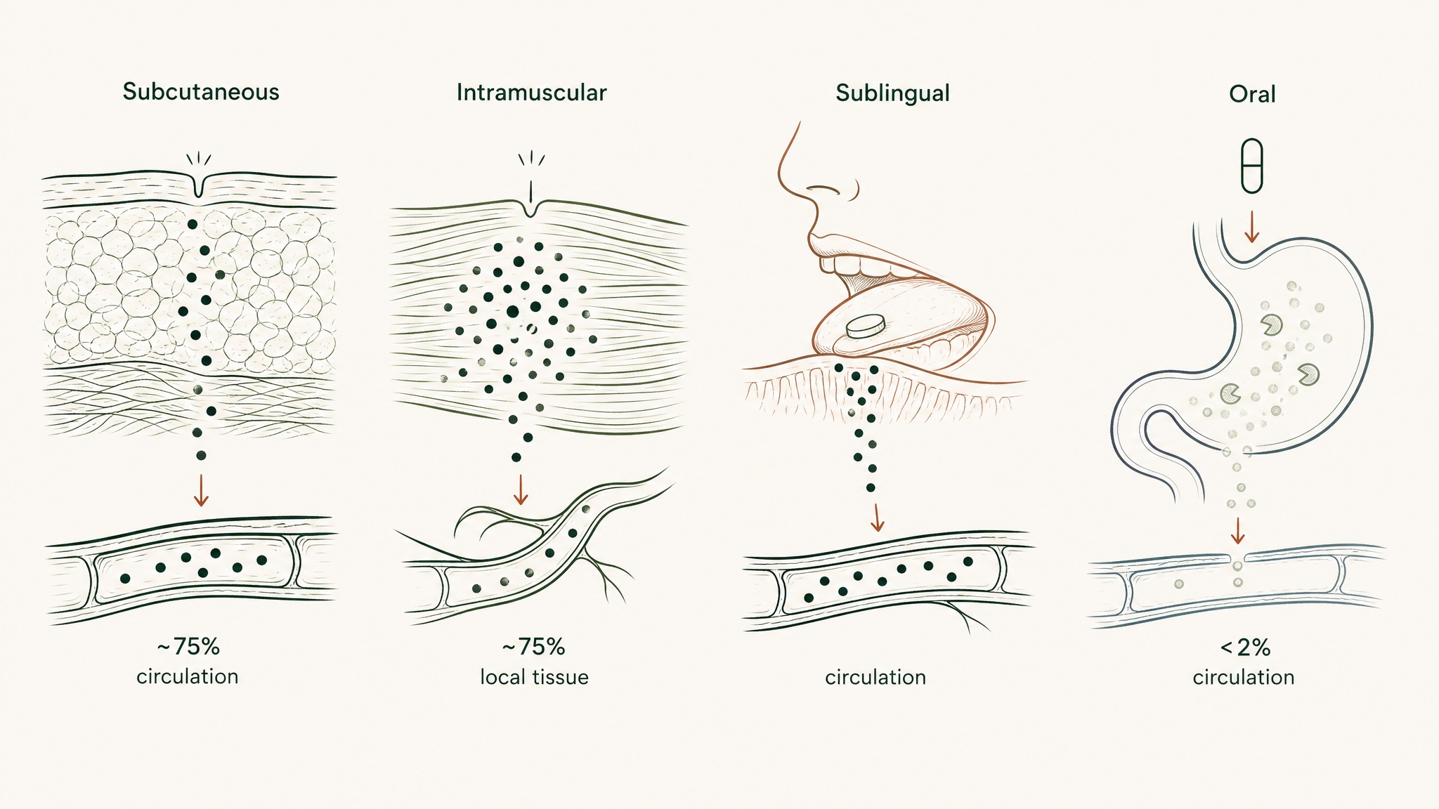 How does delivery route change the TB-500 dose conversation?