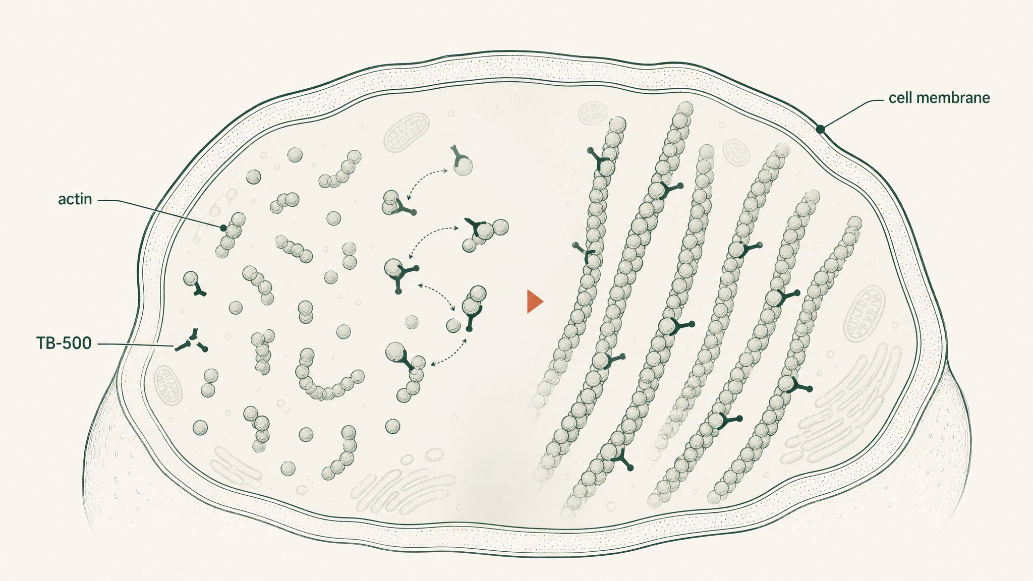 How does TB-500 work in research models?